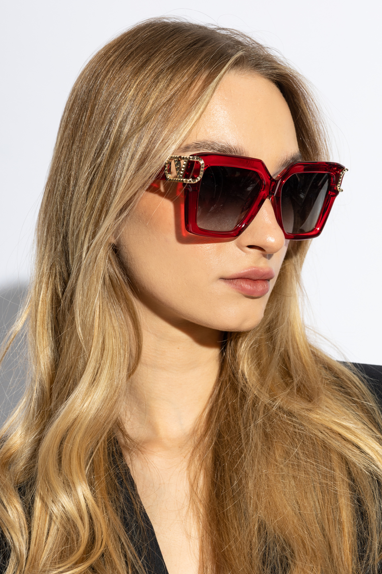 サングラス VALENTINO GARAVANI Woman Sunglasses Red 0VLS-107D-55 107D Red Sunglasses Valentino Eyewear - Vitkac AS